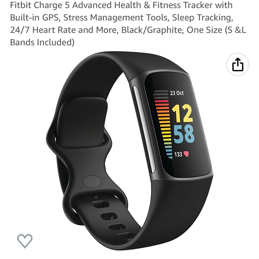 Brand new fit bit with charger. Out of box but never used.